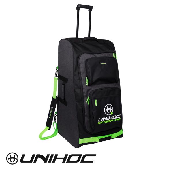 Unihoc Torhütertasche OXYGEN LINE mit Rollen Schwarz/Grün