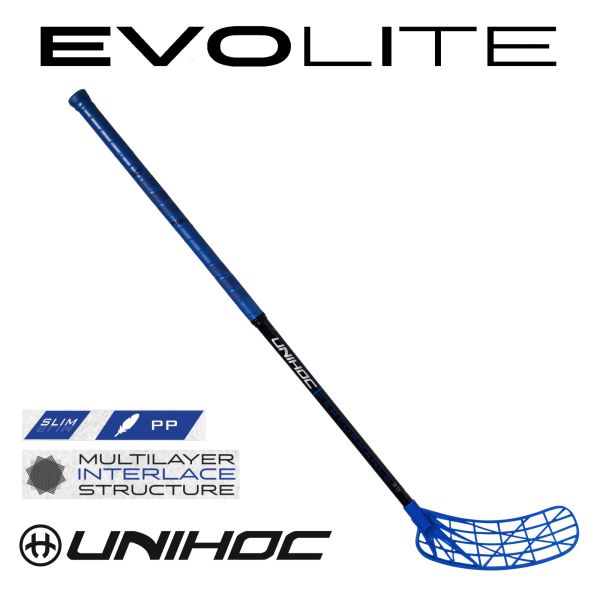Floorball Kinder Schläger - Unihoc EVOLITE PERFORMANCE SLIM FL 30 blau.jpg