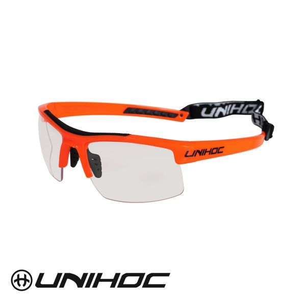 Floorball Brille - Unihoc 24473 ENERGY NEON ORANGE Junior.jpg