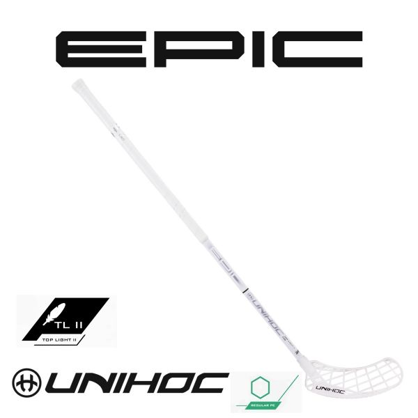 Floorball Schläger - Unihoc Epic Toplight 2 26 weiß silber