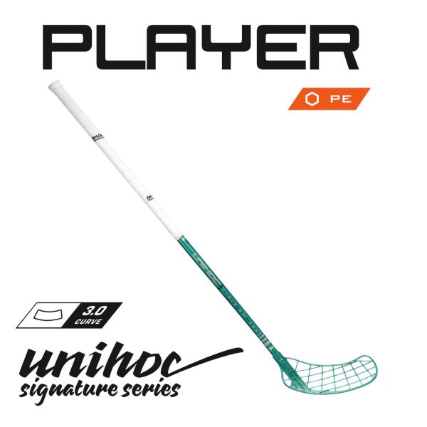 Floorball Schö#ger - Unihoc PLAYER Curve 3.0° 26 grün/weiß