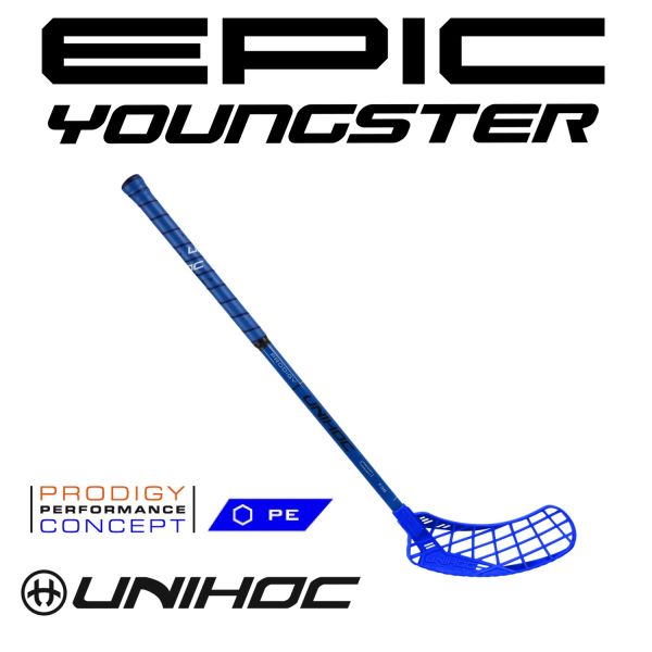 Floorball Kinderschläger - Unihoc EPIC Youngster PRODIGY 36 blau
