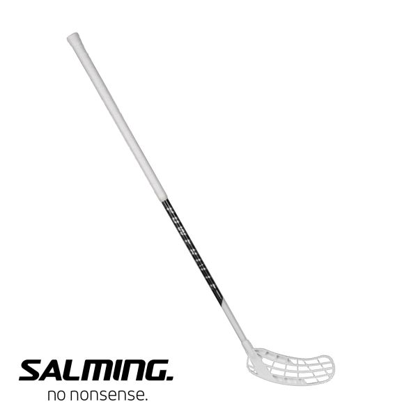 Floorball Schläger Salming RAVEN Powerlite TipCurve 2.0° 27 weiß schwarz