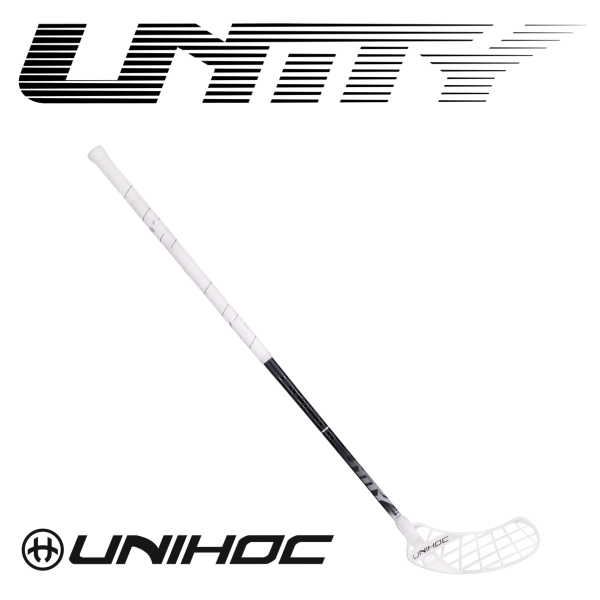 Floorball Schläger - Unihoc UNITY TopLight II 24 Schwarz/Weiß