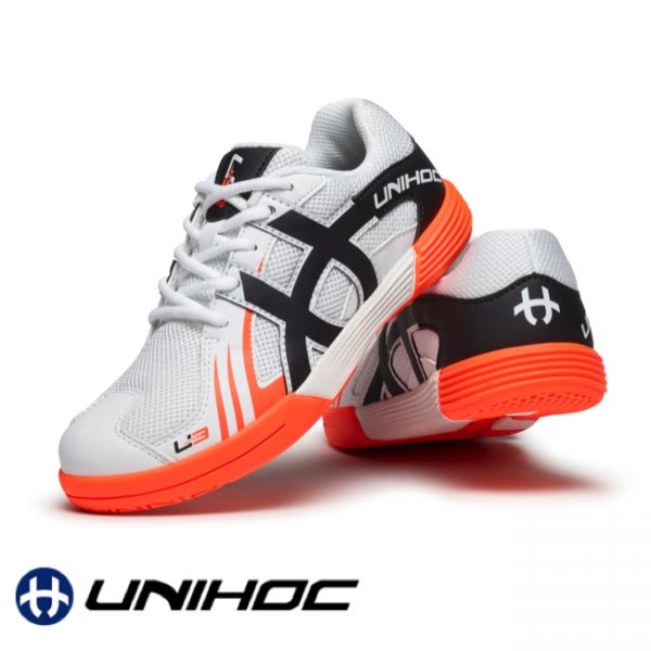 Unihoc Schuh U3 JUNIOR weiß/orange
