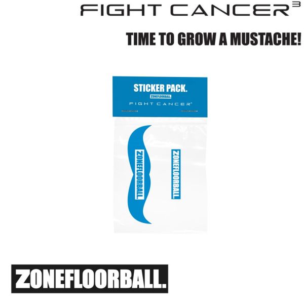 Zone Sticker 4er-Pack FIGHT CANCER blau/weiß