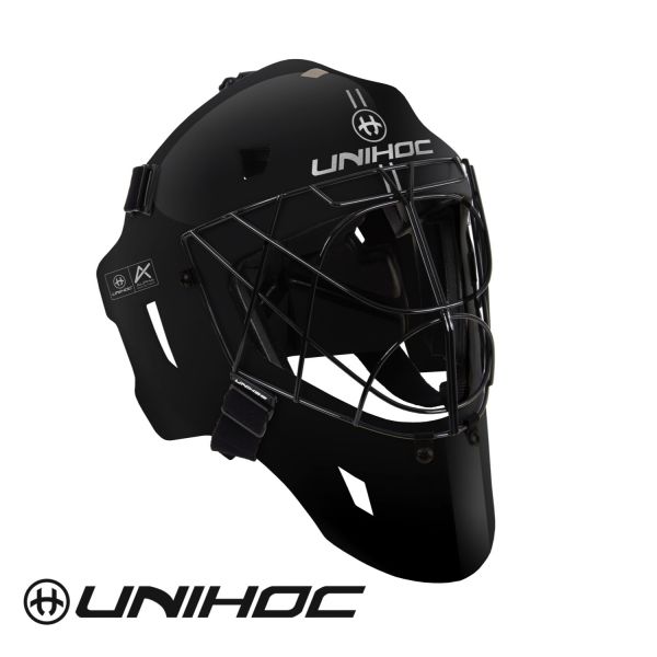 Floorball Maske - Unihoc ALPHA PRIME schwarz