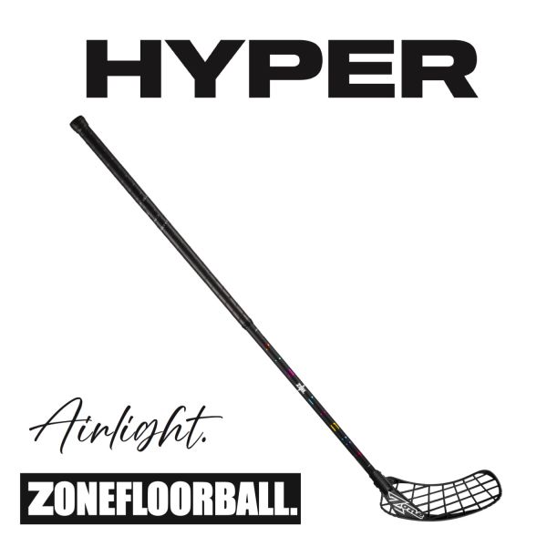 Floorball Schläger - Zone HYPER Airlight 27 schwarz/hologram