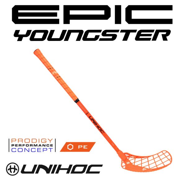 Kinder Floorballschläger - Unihoc EPIC Youngster PRODIGY 36 orange