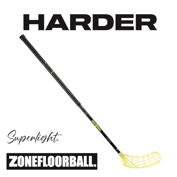 Floorball Schläger - Zone HARDER AIR FORGED CARBON Superlight 26 schwarz gelb