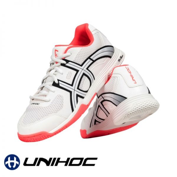 Unihoc Schuh U3 ELITE LADY weiß/coral